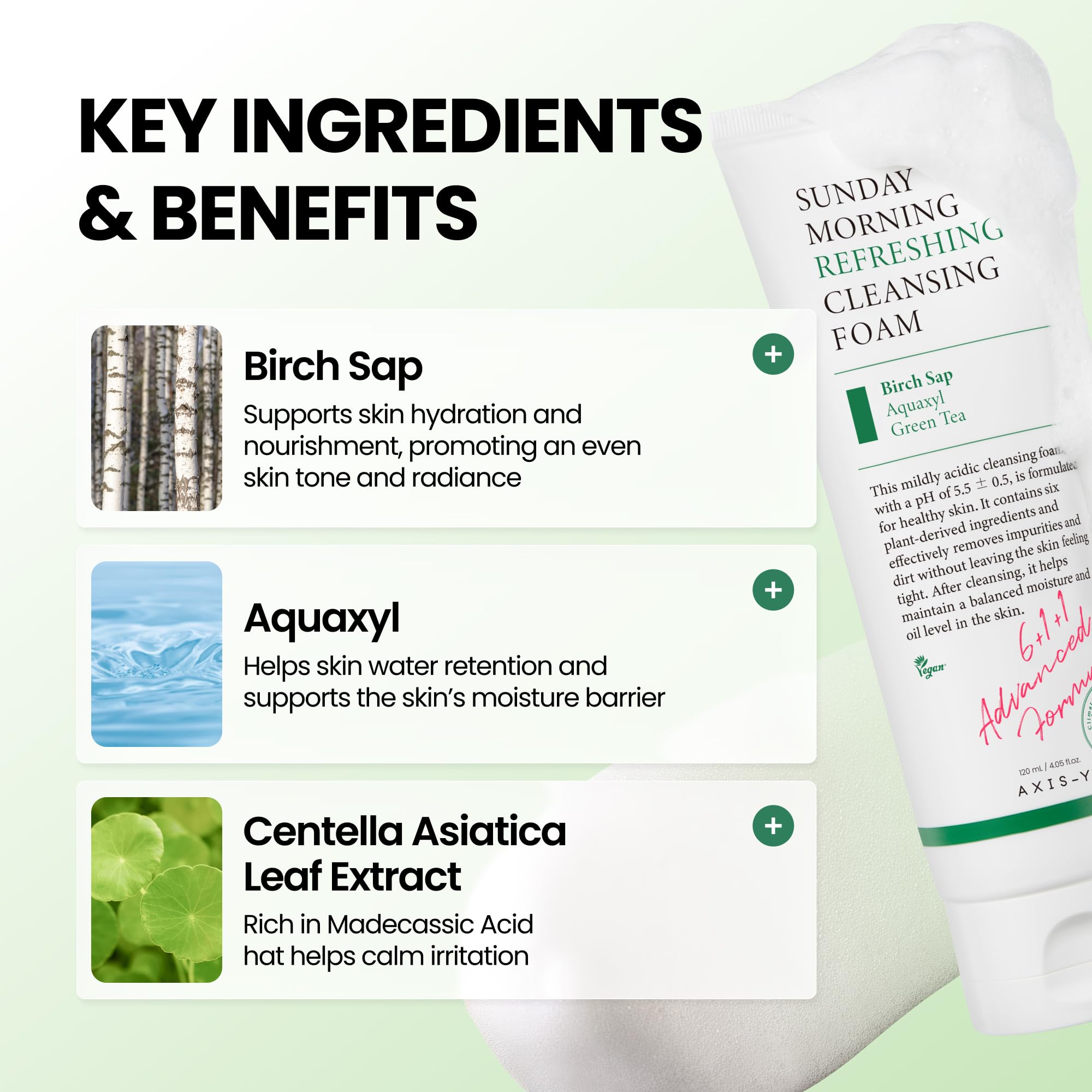 AXIS-Y Sunday Morning Refreshing Cleansing Foam with Birch Sap - AXIS-Y