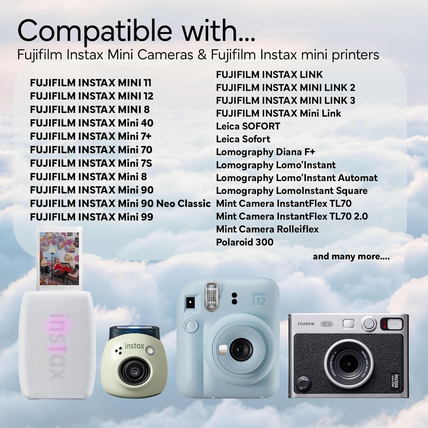 Fujifilm Instax Mini Instant Film, 100 Sheets – White Daylight IS - Fujifilm Official Product View 3