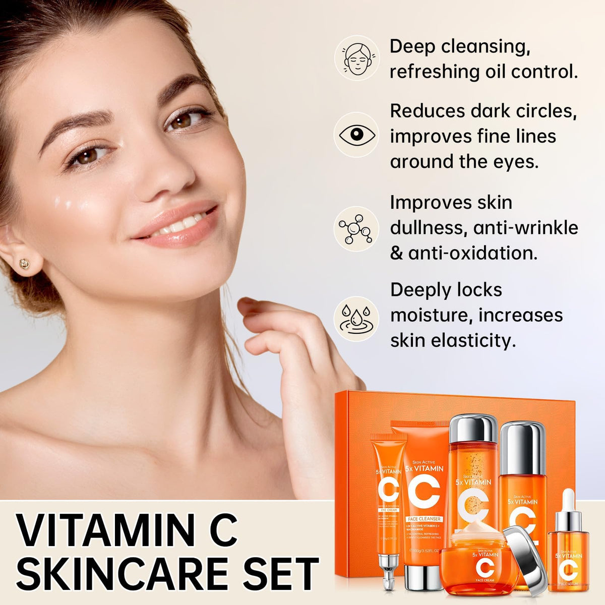 Vitamin C Skin Care Set for Women - KIUORET Official Imagery - 3