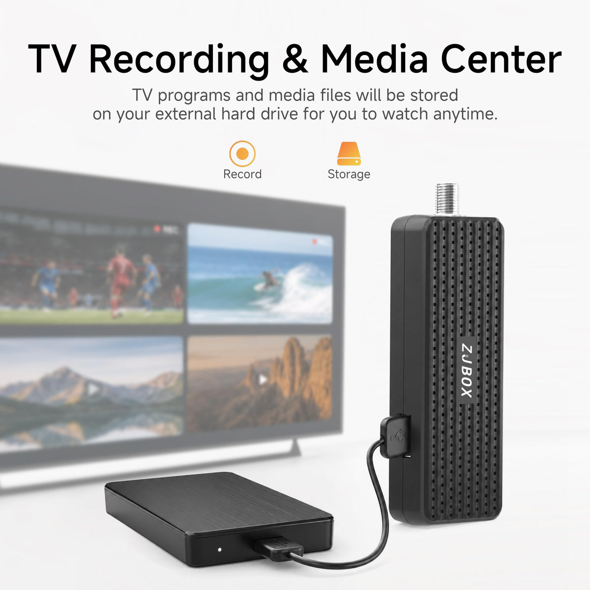 Digital Converter Box for TV 1080P ATSC tv Tuner Box with - ZJBOX Official Imagery - 5