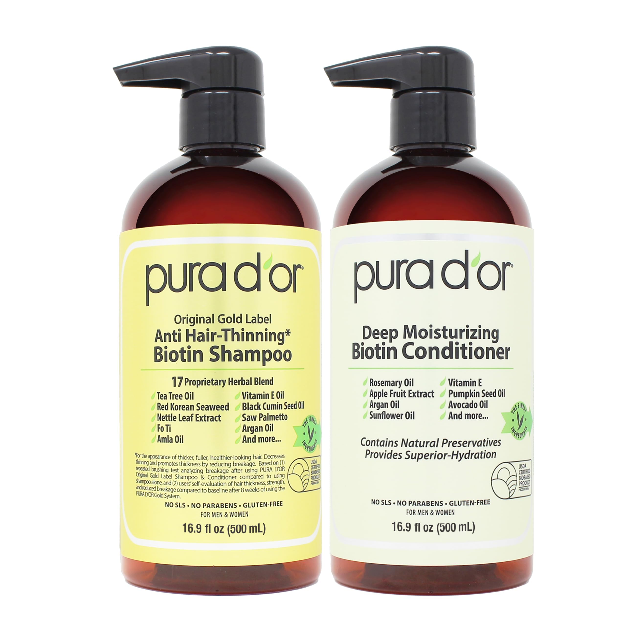 PURA D'OR Deep Moisturizing Biotin Hair Regrwoth Conditioner Thickens, Softens, - PURA D'OR Official Product View 9