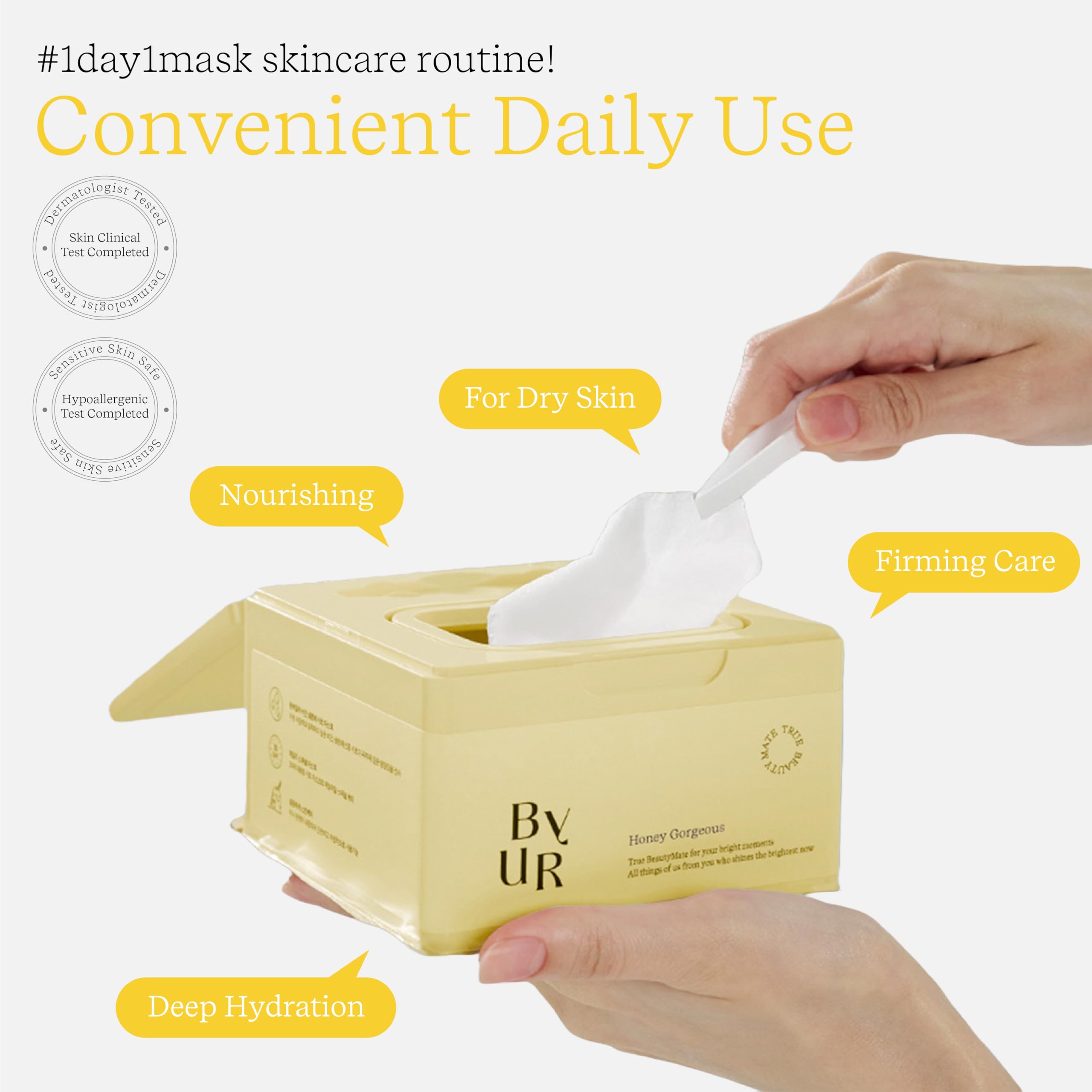 ByUR Honey Gorgeous Daily Aqua Serum Mask (30 Count) Hydrating - ByUR