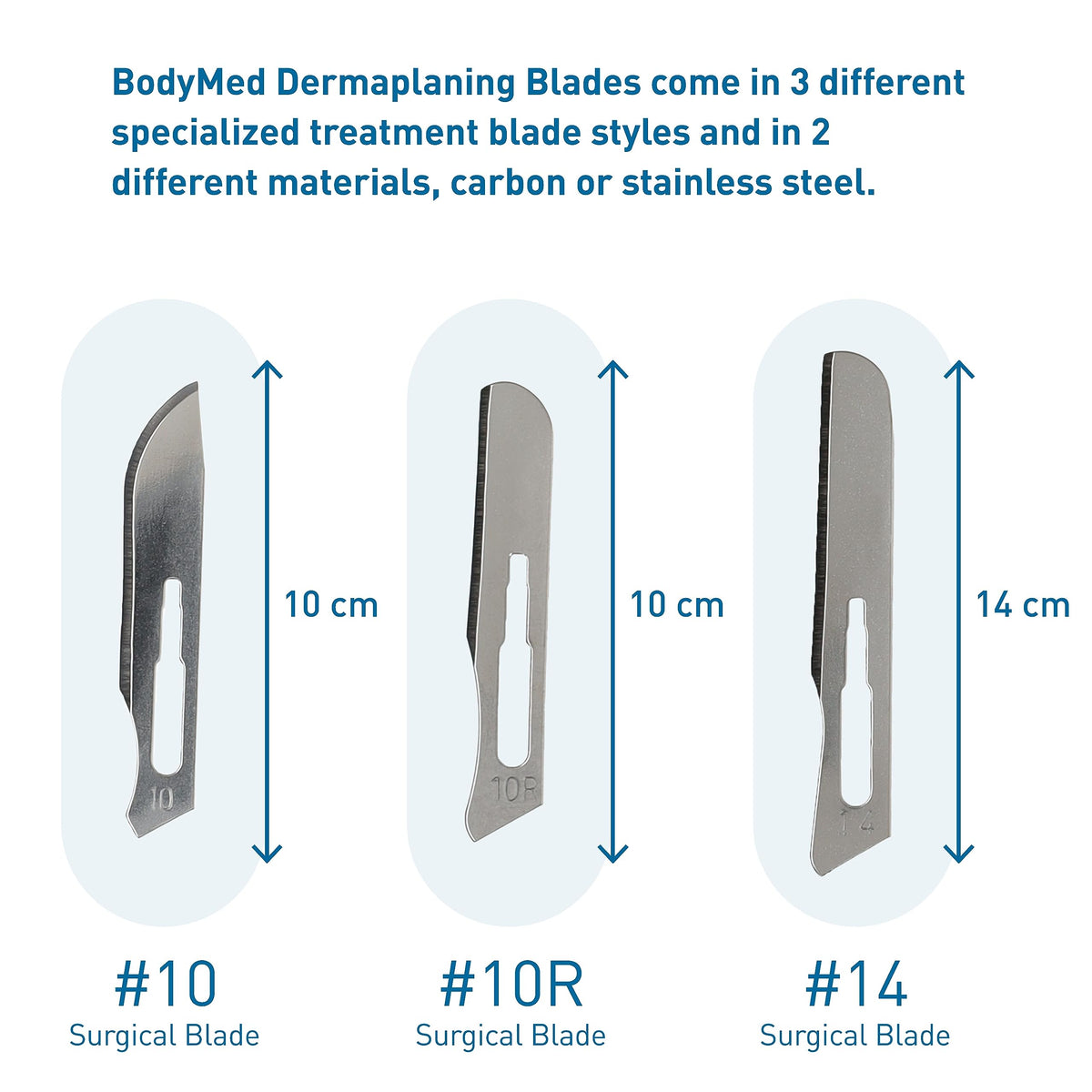 BodyMed Dermaplaning Blades 10 in Stainless Steel 100 PCS - BodyMed Official Imagery - 8