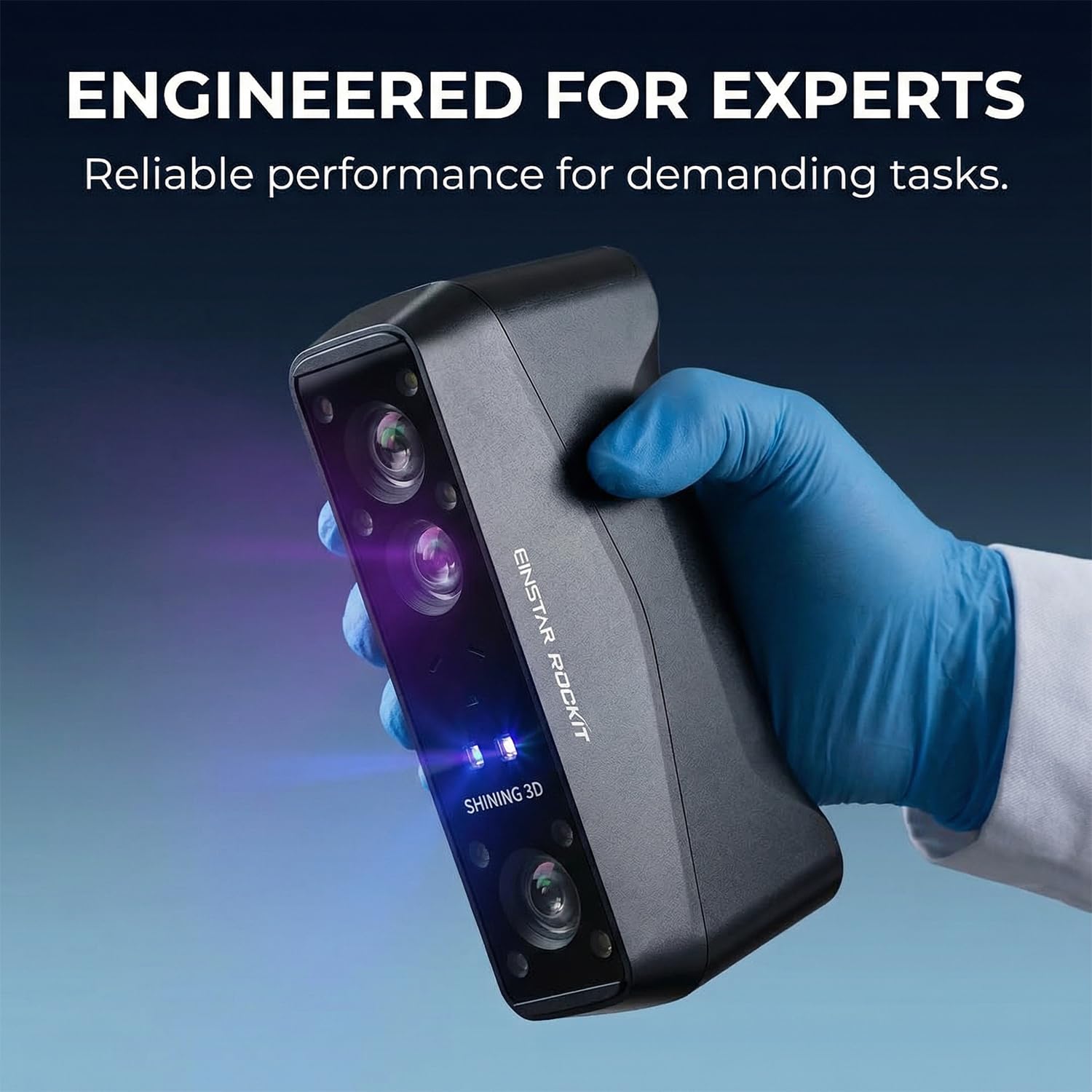 EinScan EINSTAR Rockit Wireless 3D Scanner, Dual Light, 38 Blue Lasers, HD - EinScan Official Product View 7