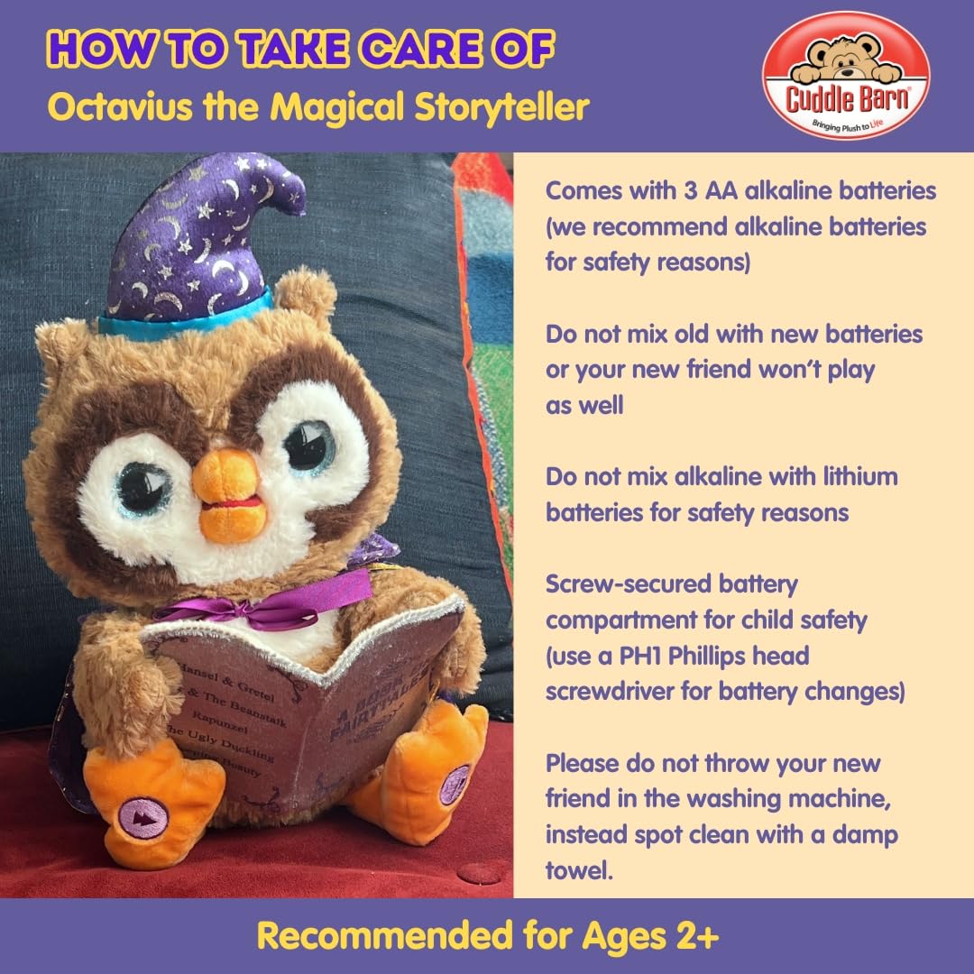 Cuddle Barn Octavius Animated Plush Owl Talks Tells 5 Fairy - Cuddle Barn Official Imagery - 7