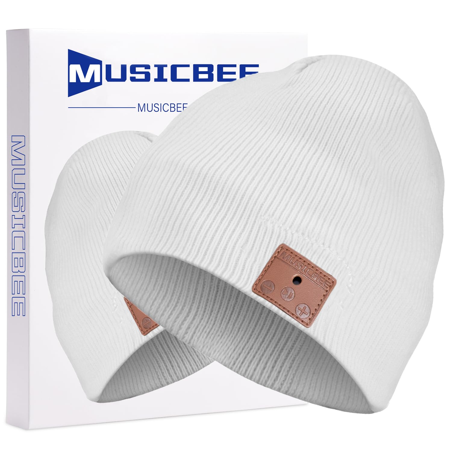 beanie Bluetooth, MUSICBEE Bluetooth V5.2 Wireless Knit Winter Cap, 24 Hour Play - beanie Official Product View 1