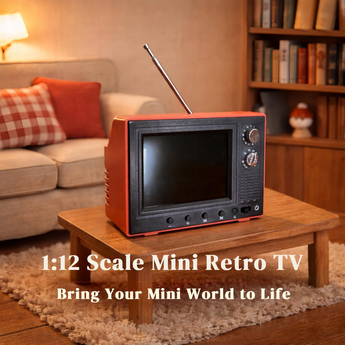 Retro Mini Work TV Toy Tiny Fake Dollhouse TV with 720P - PanniOhye Official Imagery - 4