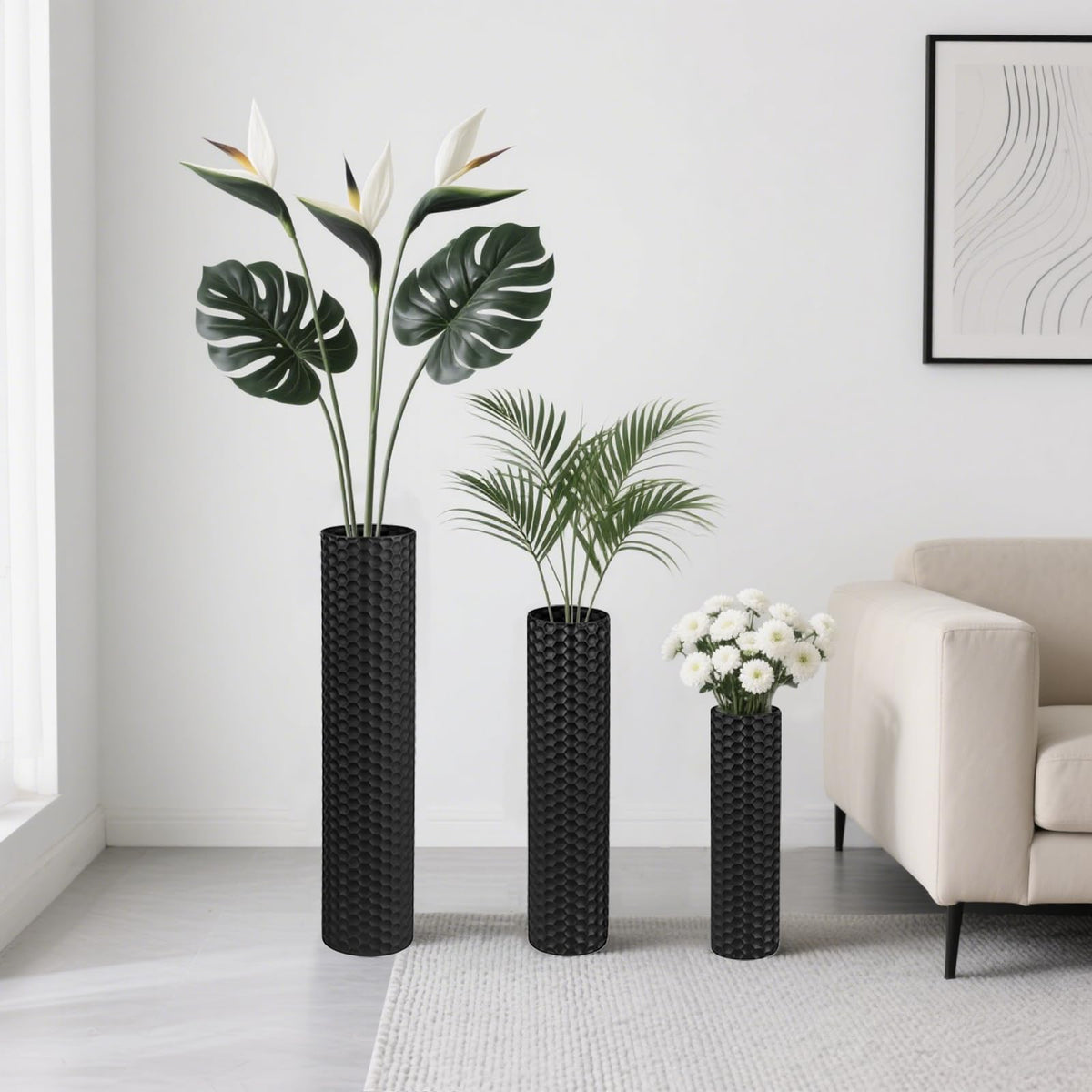Black Tall Floor Vase - NOLIPED Official Imagery - 4