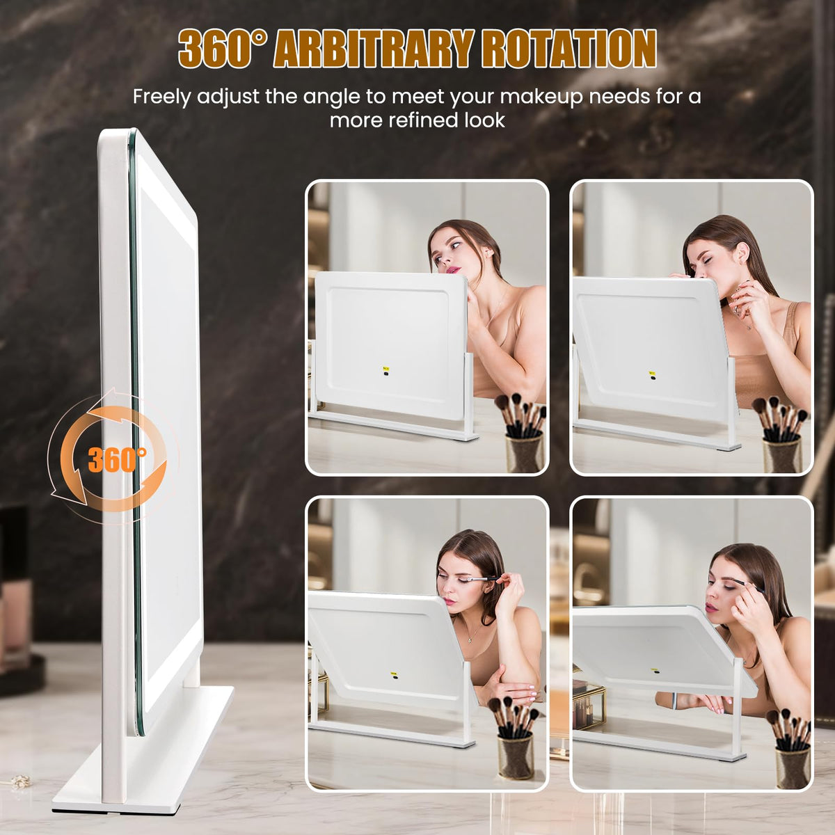 Vanity Mirror with Lights 22 17 Large LED Makeup Mirror with - Bearolve Official Imagery - 6