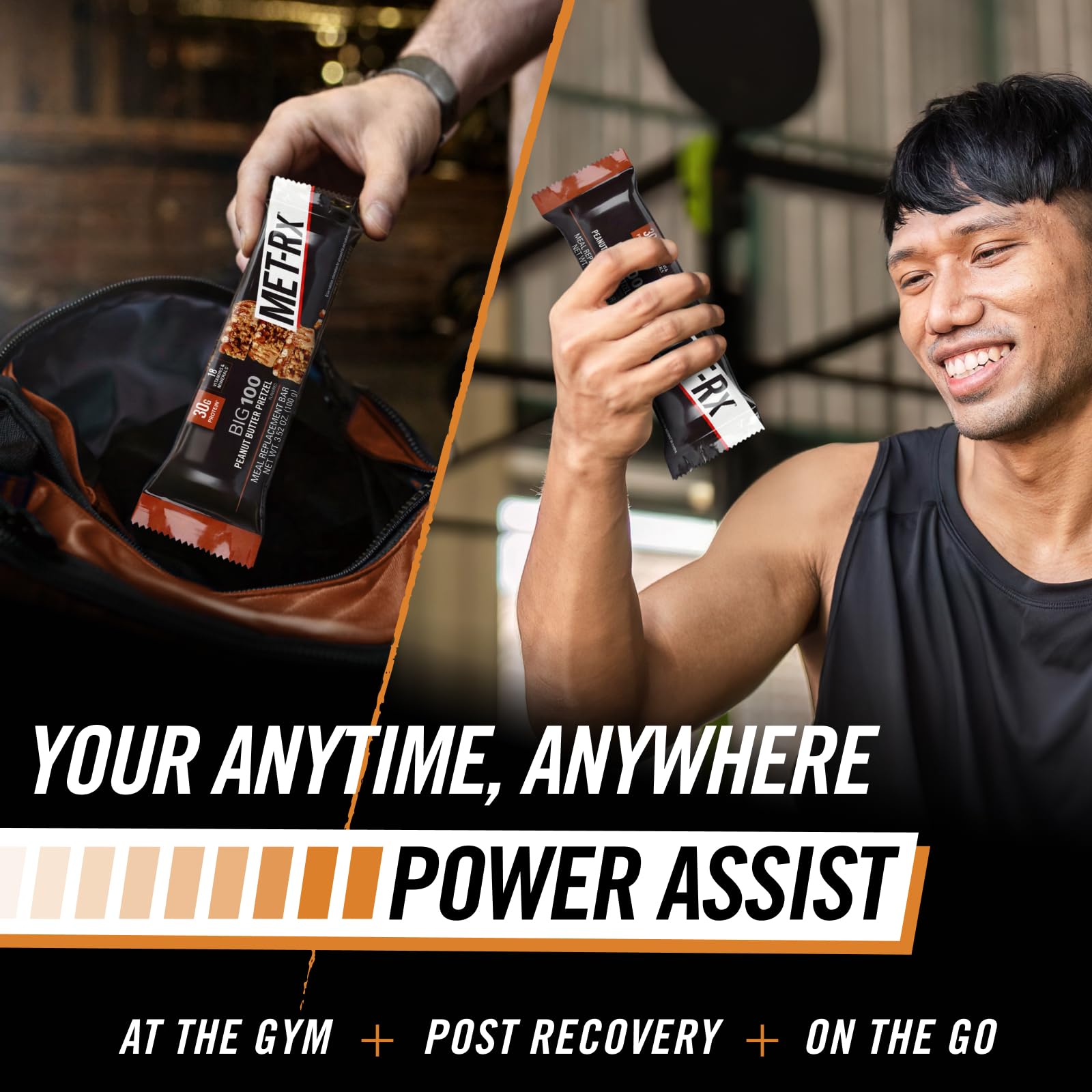MET-Rx Big 100 Protein Bars, Peanut Butter Pretzel, 30g Protein, - MET-Rx Official Product View 5