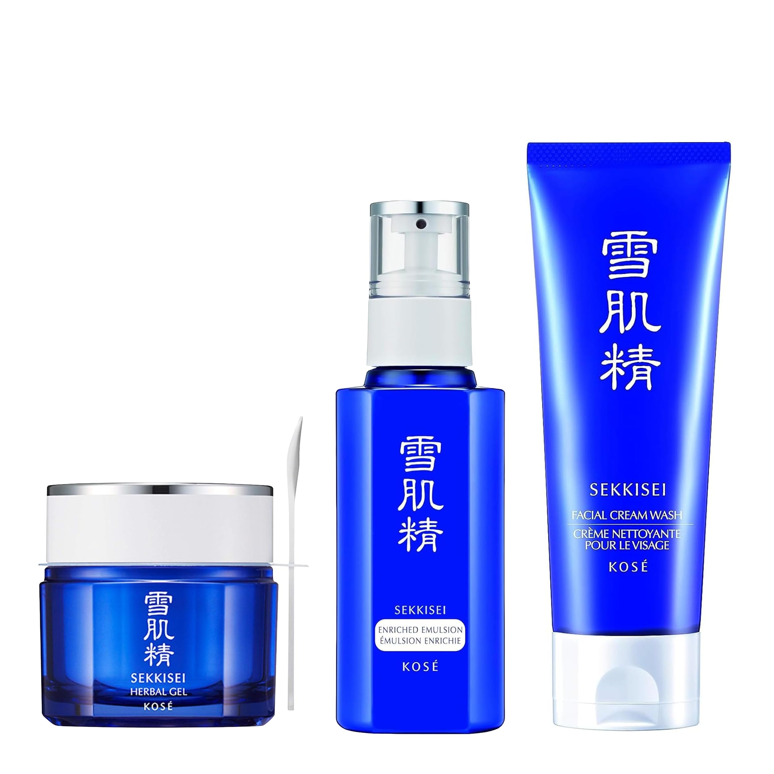 SEKKISEI Balanced Care Trio Bundle Set: Facial Cream Wash (4.5 - SEKKISEI