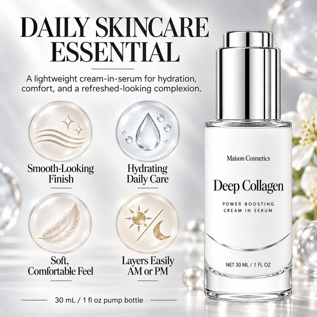 Maison Cosmetics Deep Collagen Serum with Volufiline and - Noni Energy Official Imagery - 4