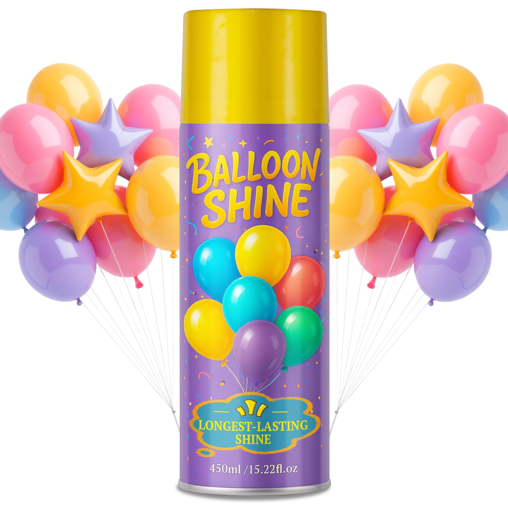 Balloon Shine Spray for Party : 15 oz Balloons Spray Silicone - Product Imagery