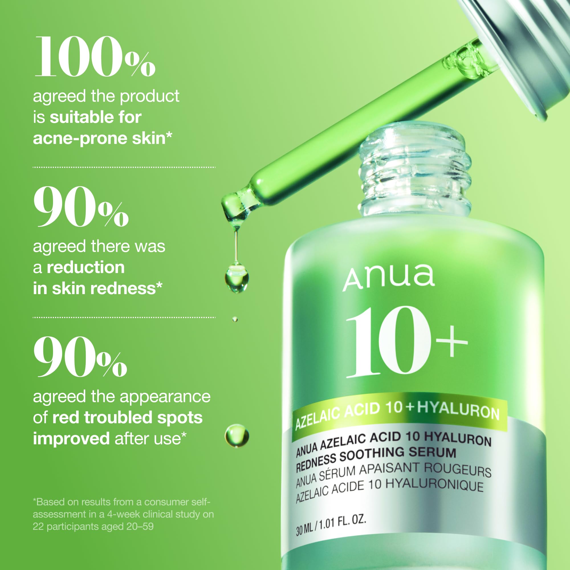 Anua Azelaic Acid 10 Hyaluron Redness Soothing Serum, 1.01 fl oz - ANUA Official Product View 9