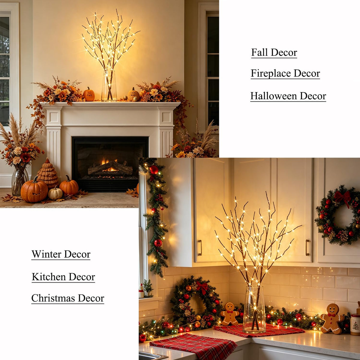 Hairui Lighted Brown Branches Battery Operated with Timer - Hairui Official Imagery - 7