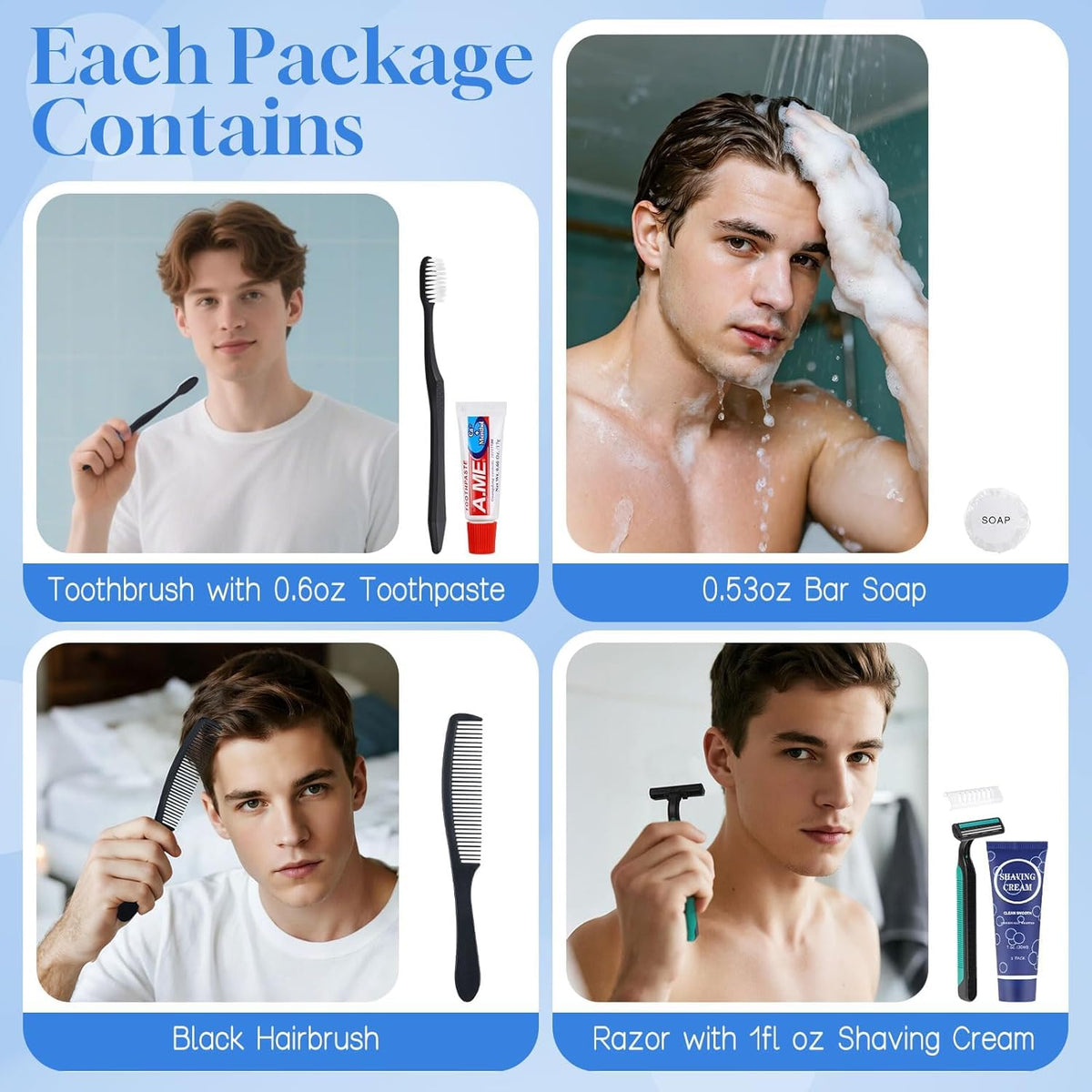 Hygiene Kits for Homeless Care Package Travel Size - RSQAZQ Official Imagery - 8