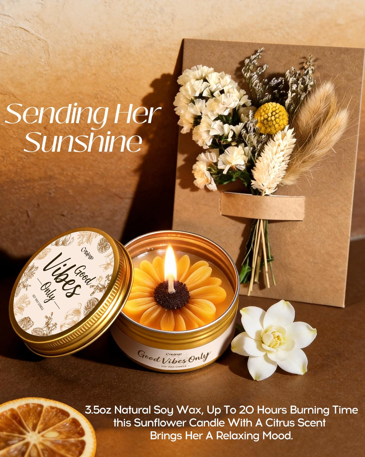 Natural Spa Gift Basket for Women Citrus Jasmine - Coralogo Official Imagery - 5