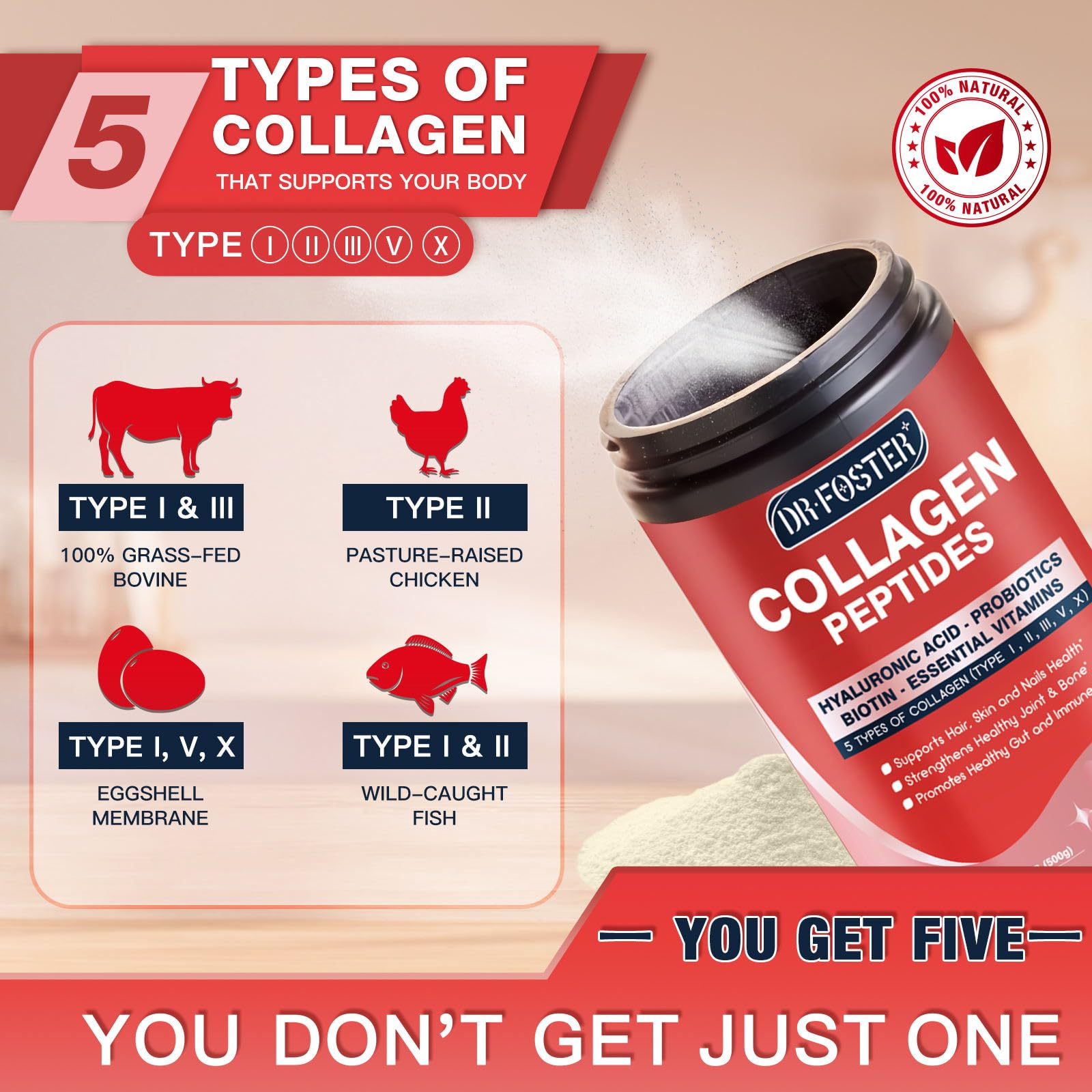 DRFOSTER Multi Collagen Peptide Powder with Probiotics 50 - DRFOSTER Official Imagery - 7