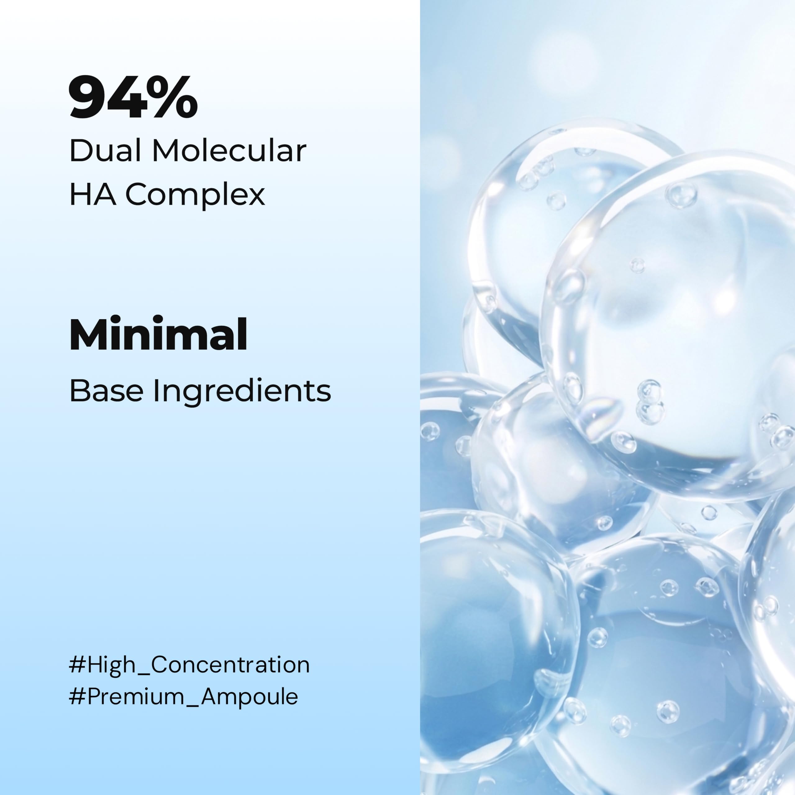 PAMS IBC Ampoule 100 Hyaluronic Acid, 95% HA Complex, - PAMSIBC