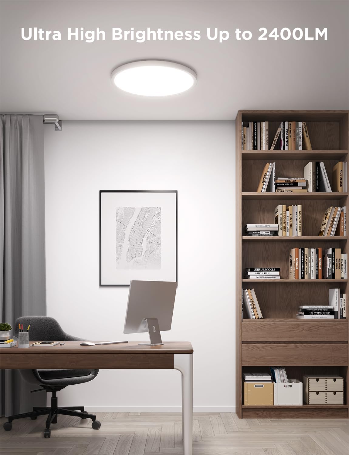 Govee Smart Ceiling Light, RGBIC 2400LM 2700K-6500K 12 Inch 1 Pack White - Govee Official Product View 8