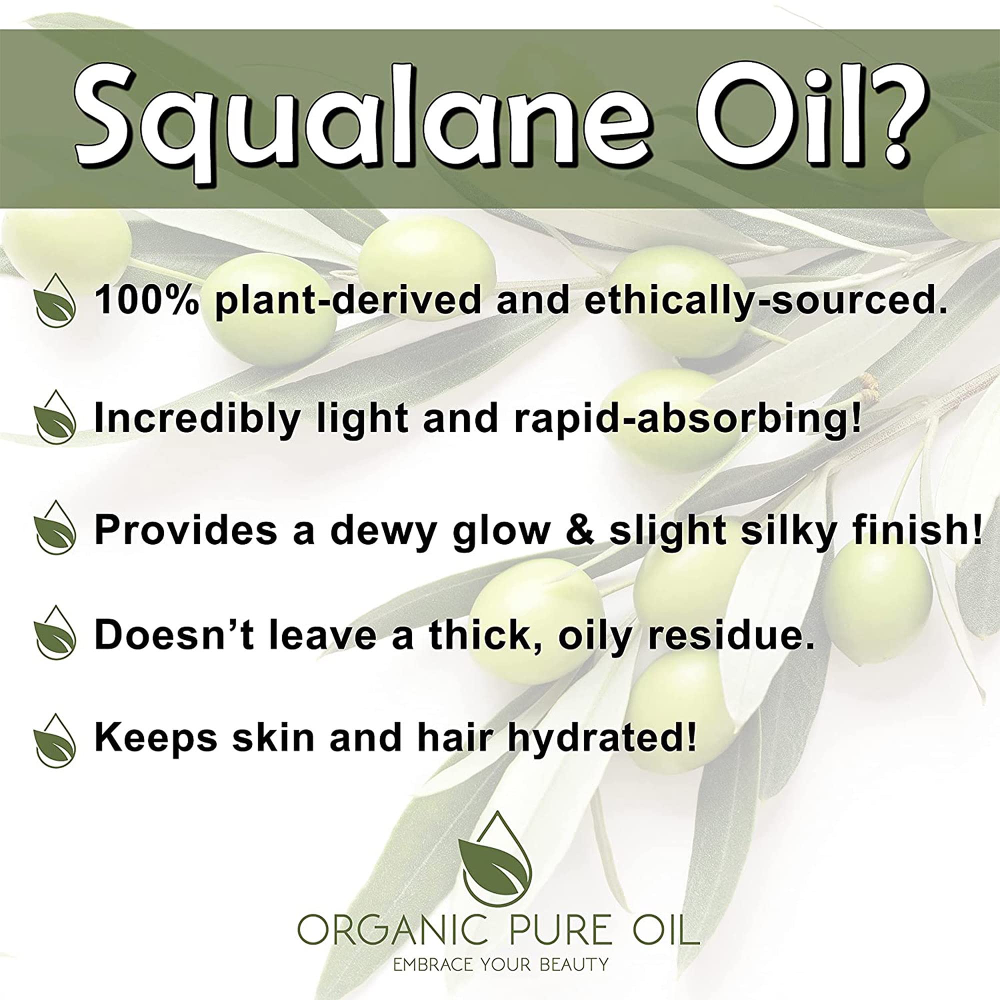 OPO Squalane Oil - Pure & Natural & Plant Derived & Non G - OPO Official Product View 4