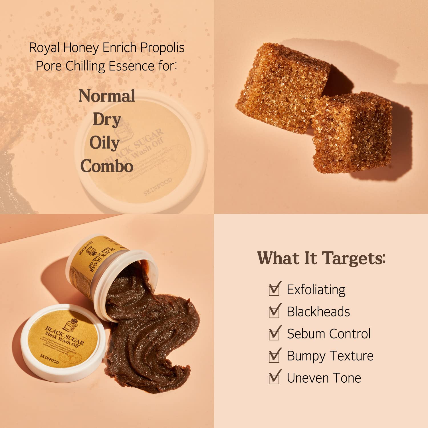 SKINFOOD 1957 Skinfood Black Sugar Mask Wash Off Exfoliator, 3.53 Ounce - SKINFOOD 1957 Official Product View 4