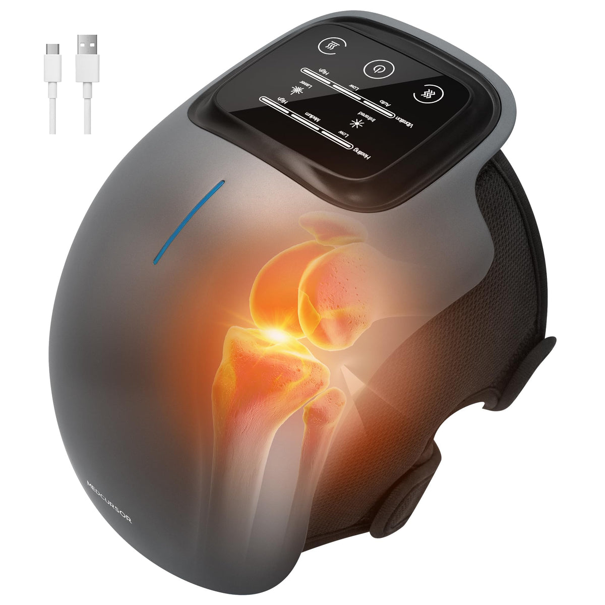 Medcursor Knee Massager with Heat Cordless Heated Knee - Medcursor Official Imagery - 1
