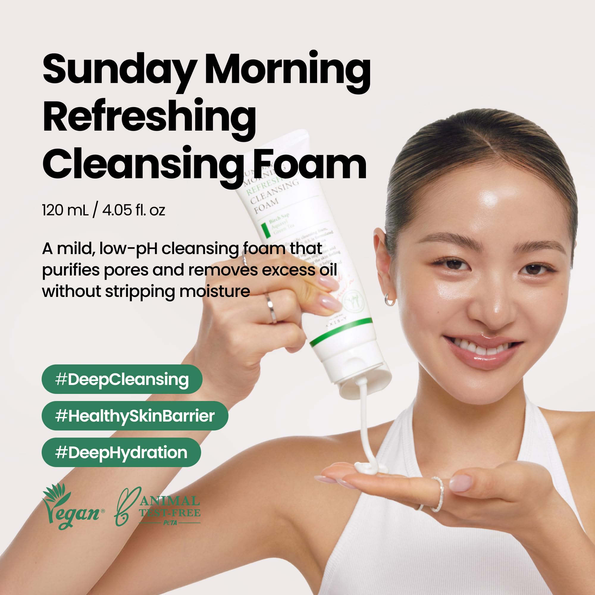 AXIS-Y Sunday Morning Refreshing Cleansing Foam with Birch Sap - AXIS-Y