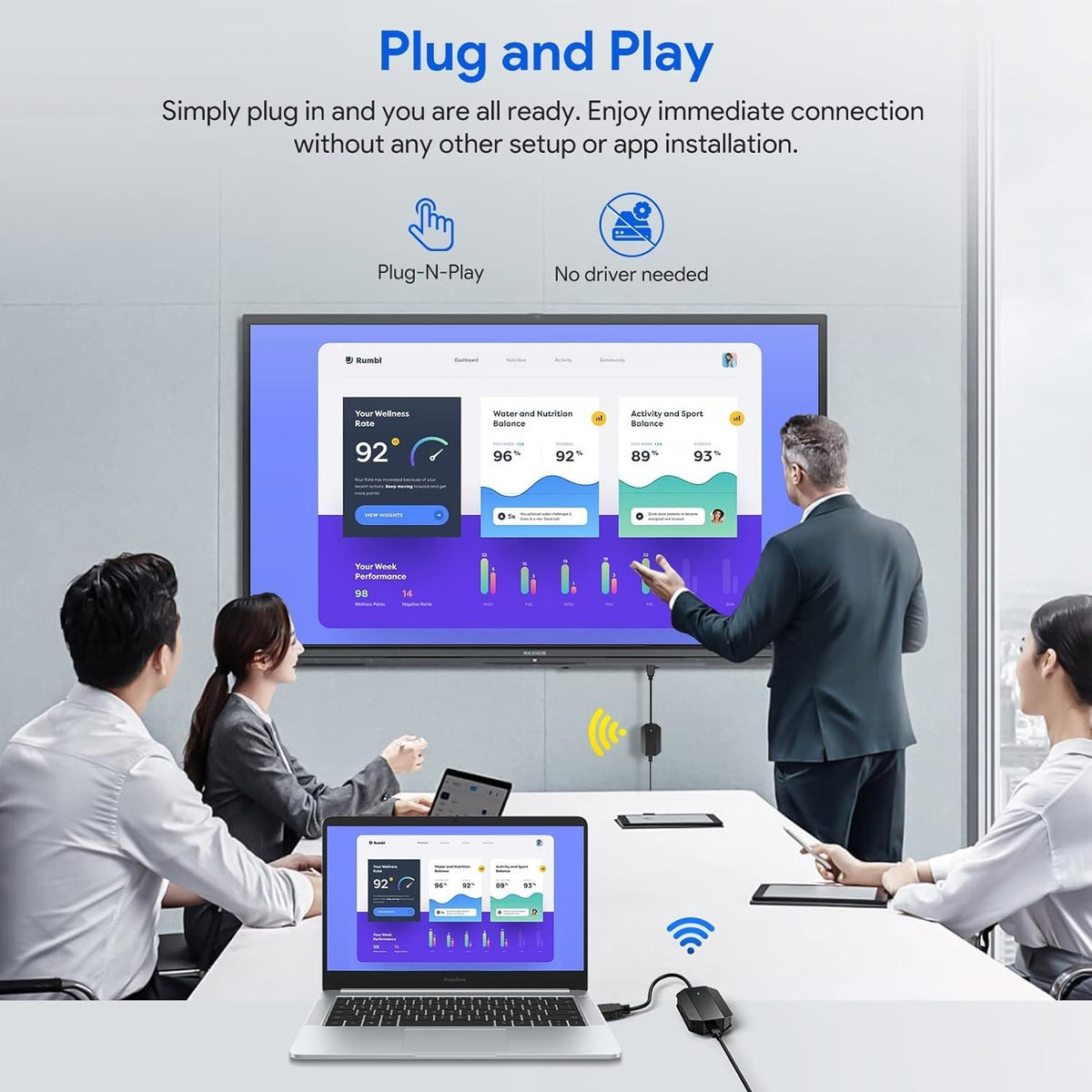 Wireless HDMI compatible Transmitter and Receiver Extender - TitanOwl Official Imagery - 3