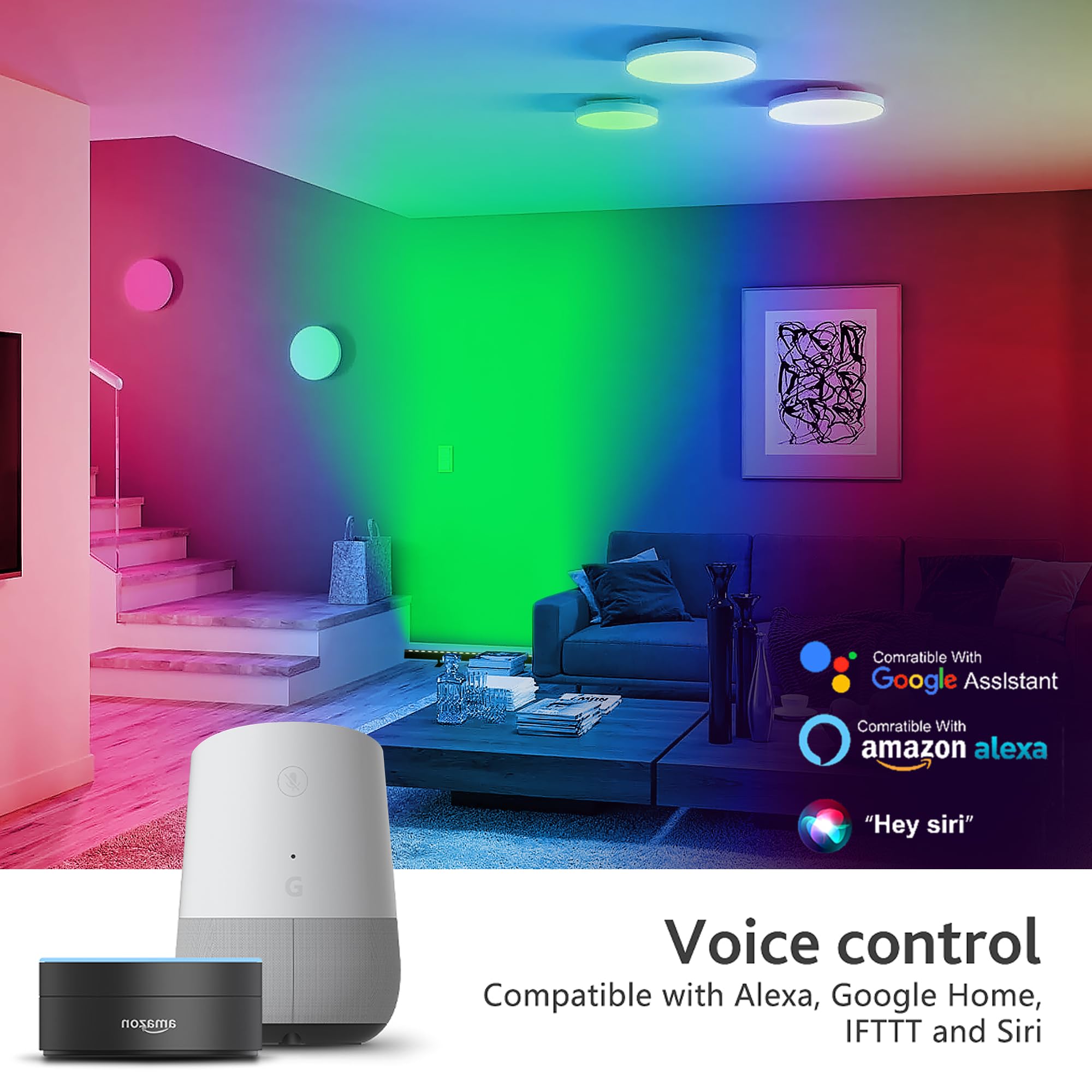 Yasotek 180W RGB Light Bar, RGBCW Wall Washer with APP & RF Remot - Yasotek Official Product View 4