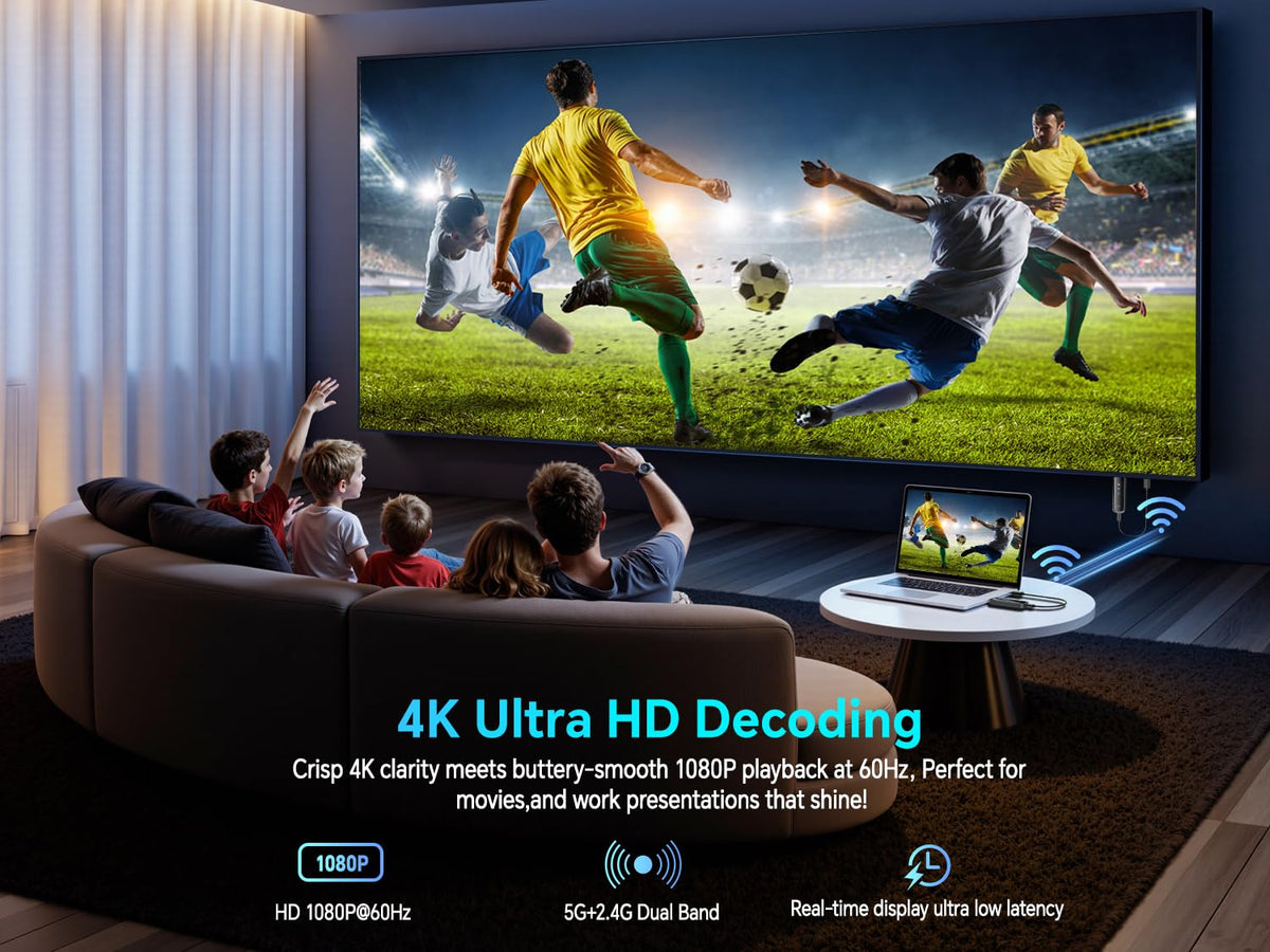 Wireless HDMI Transmitter and Receiver 328FT 100M 4K Decode - Futureagle Official Imagery - 4