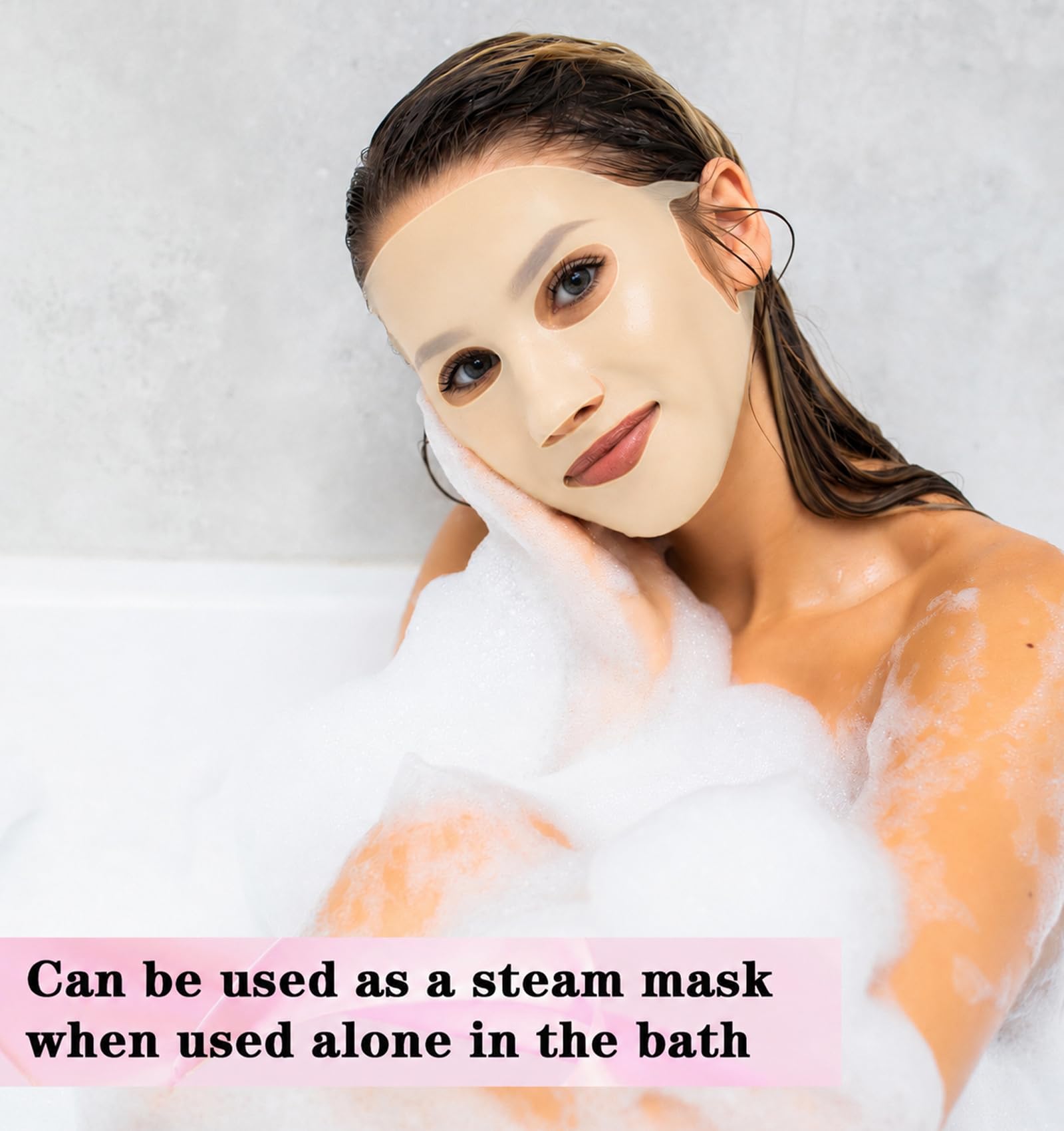 3 Pcs Reusable Silicone Face Mask, Sheet Mask Holder on Face - ValueBargain
