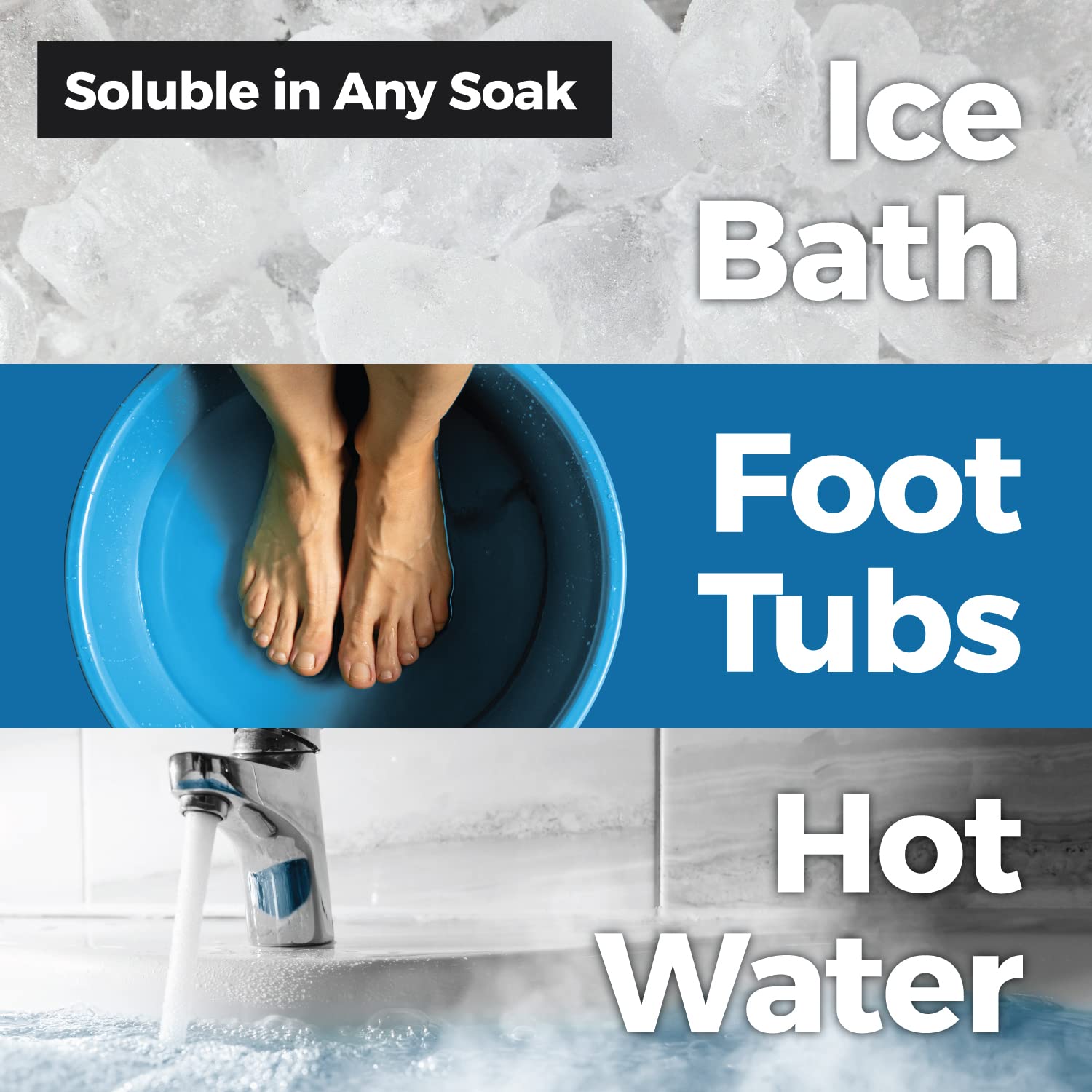 Muscle Rehab Epsom Salt Bath Soak 5 Travel Packets with Arnica and Magnesium for Muscle Pain Relief : Portable Foot Soak for Athletes and Active Recovery