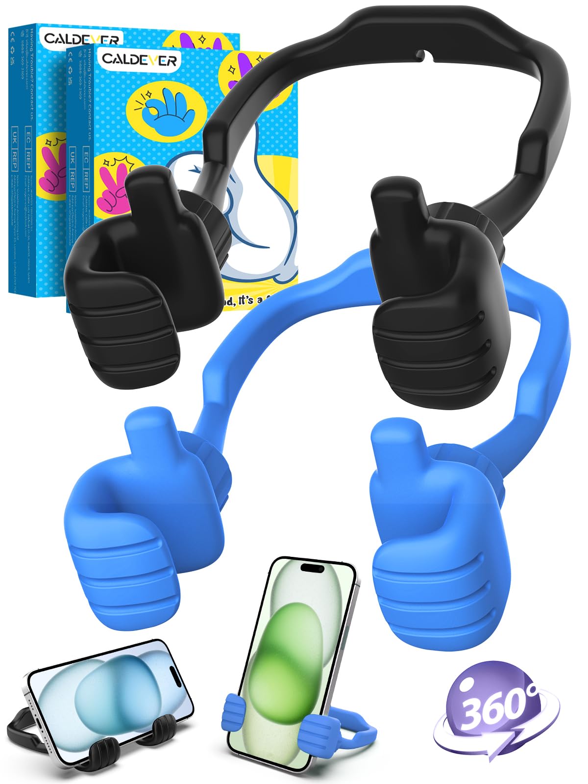 Stocking Stuffers for Teens Boys Girls 2 Pack Cell Phone Stand - Product Imagery