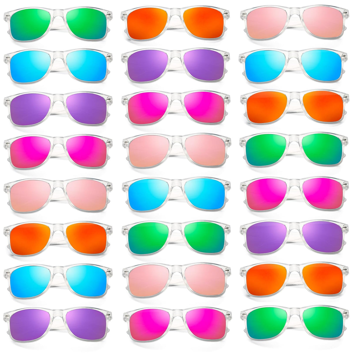 12 24 Pack Wholesale Retro Neon Colors Party Favor Supplies - Geopty Official Imagery - 1