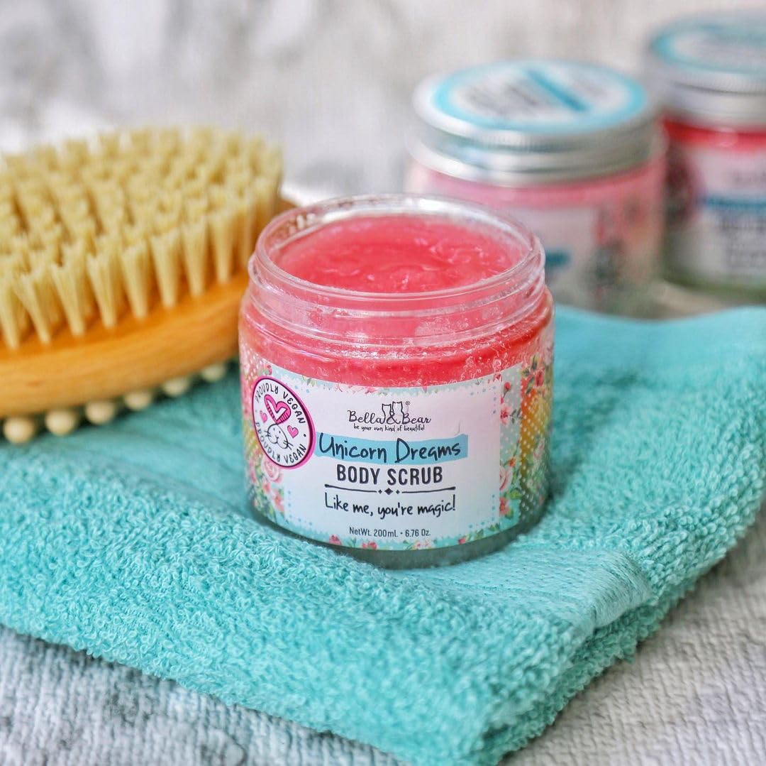 Bella and Bear Bella & Bear Unicorn Dream Body Scrub - Vegan & Cruelty Free & - Bella and Bear Official Product View 3