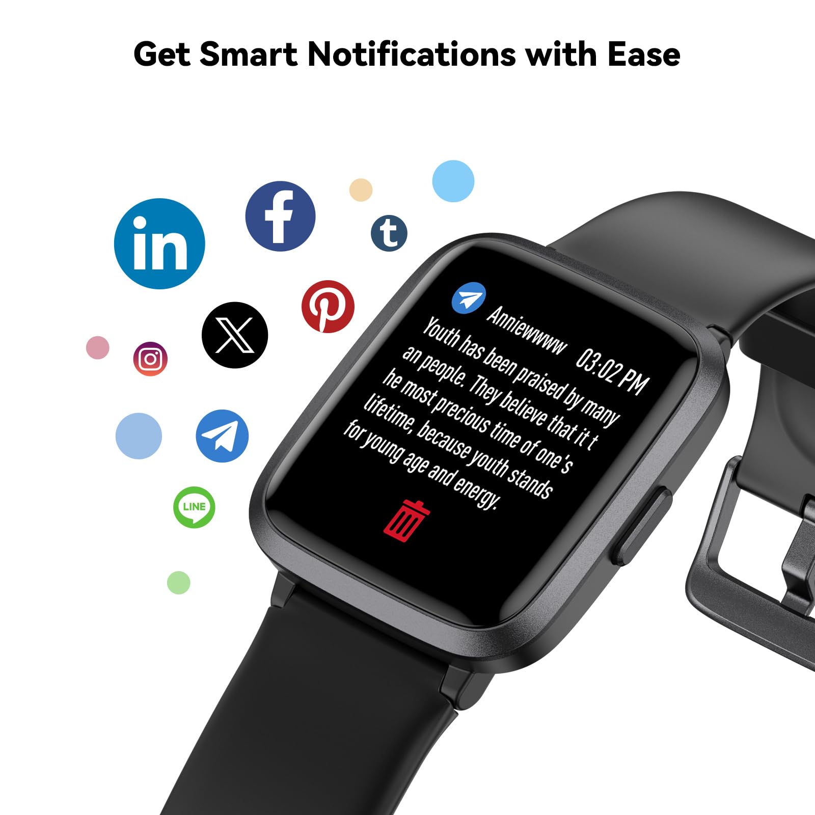 LIVIKEY Fitness Tracker Watch with Heart Rate, Activity Tracker, Pedom - View 4