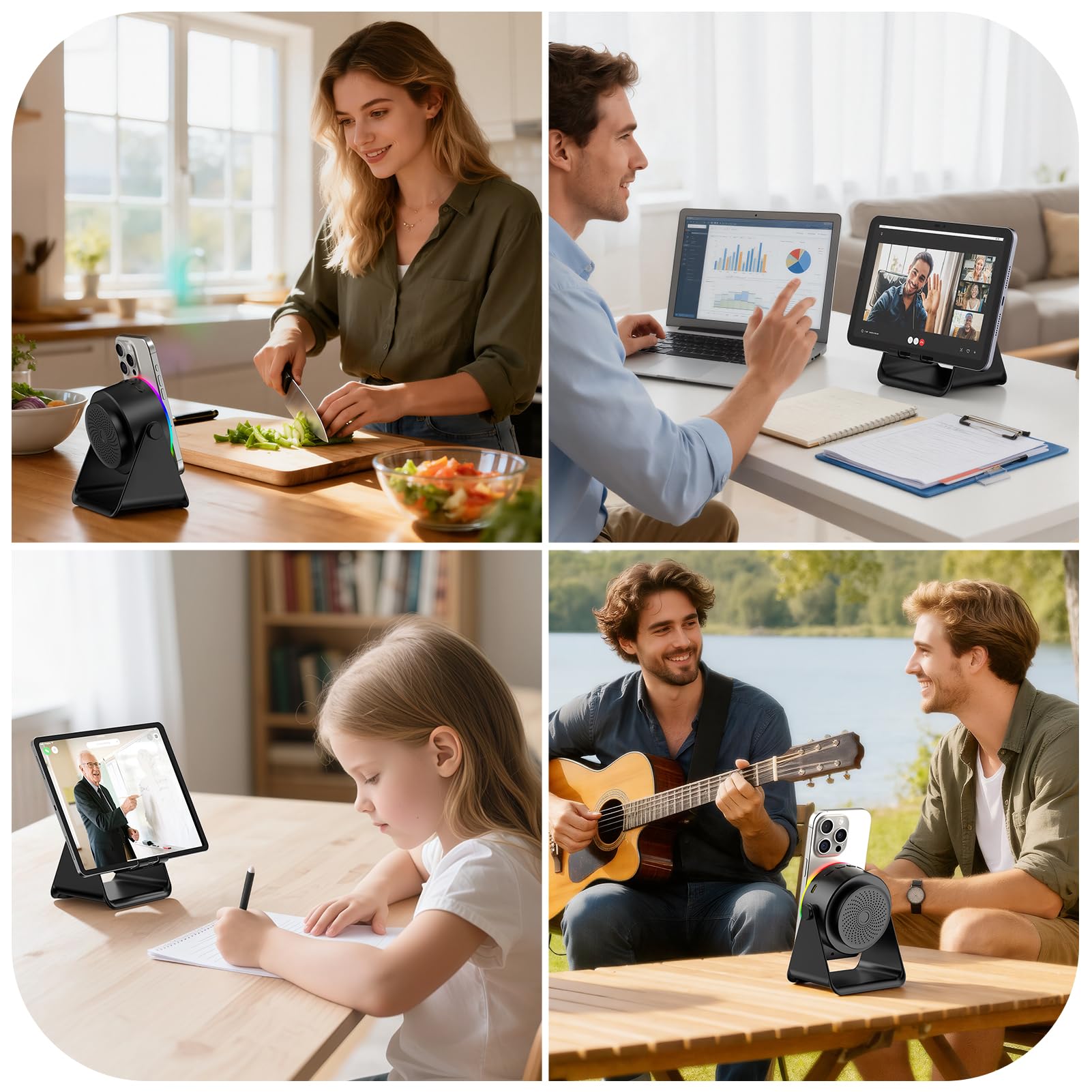 TARKARI Wireless Induction Speaker, 5 in 1 Bluetooth Speaker, 360 by TARKARI - Angle View 7