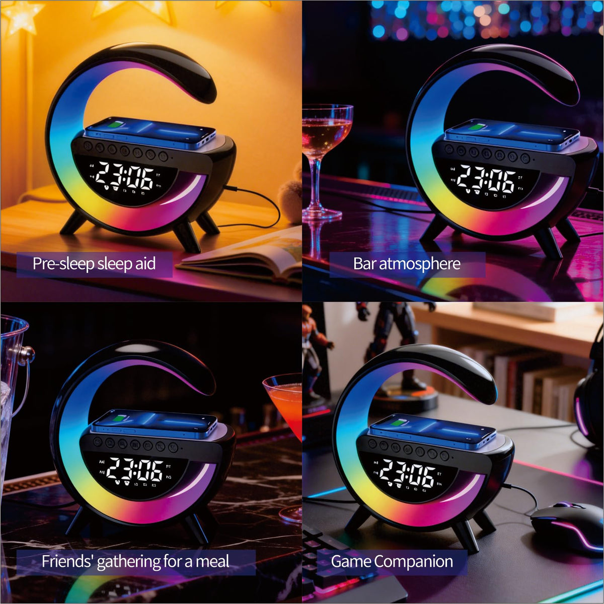 Smart Wireless Charging Table Lamp Multifunctional Bluetooth - ZFMF Official Imagery - 8