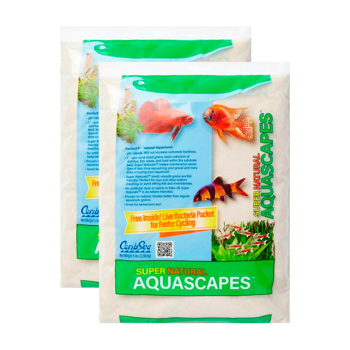 CaribSea Super Natural Moonlight Sand for Aquarium 5 lb Each - Carib Sea Official Imagery - 1