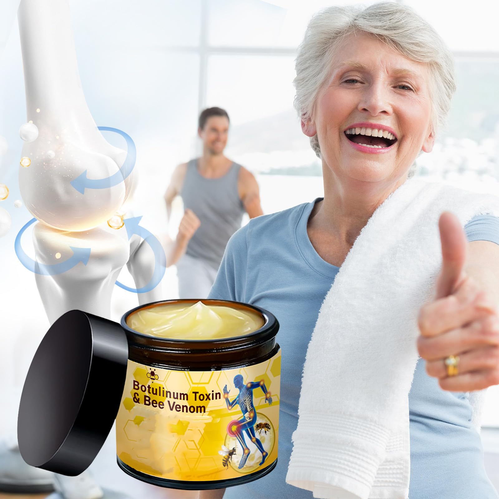 YAMVXIC Bee Venom Joint & Muscle Relief Cream 2-pack, skin moisturizer with natural ingredients, shown in the image.