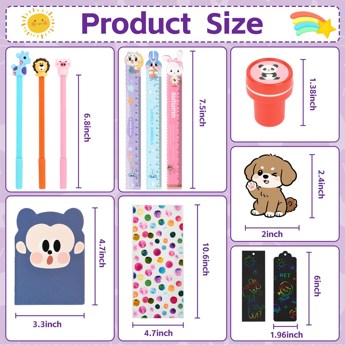 24 pack Cute Animals Party favors Cute Stationery Classroom - Ulema Official Imagery - 5
