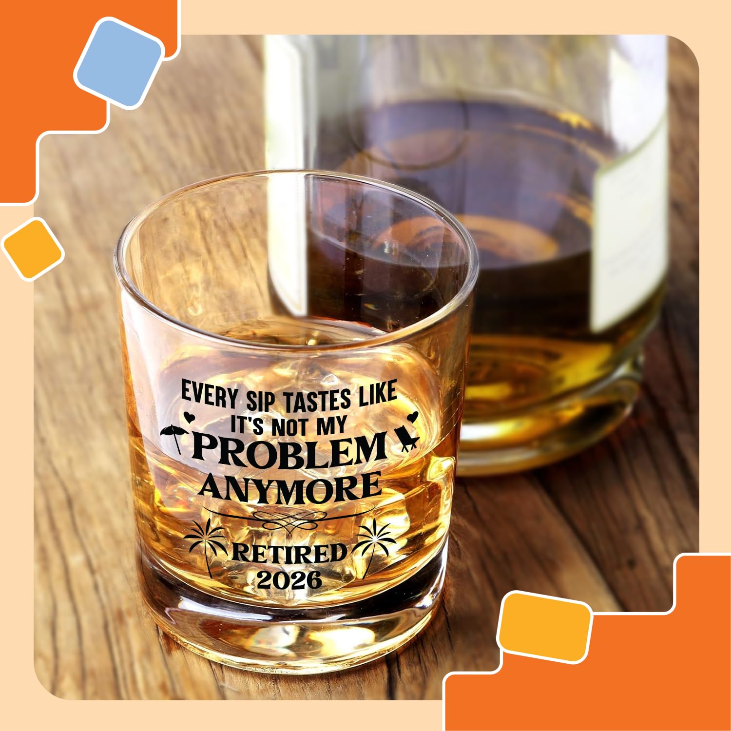 Retirement Gift for Men 2026 – Whiskey Glass