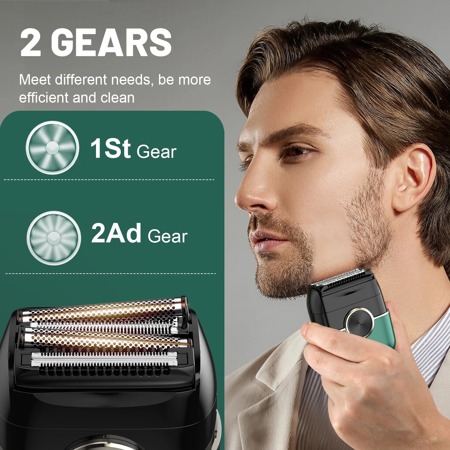 NKTMXY Electric Foil Shaver for Men, 4 Blades Dual Speed