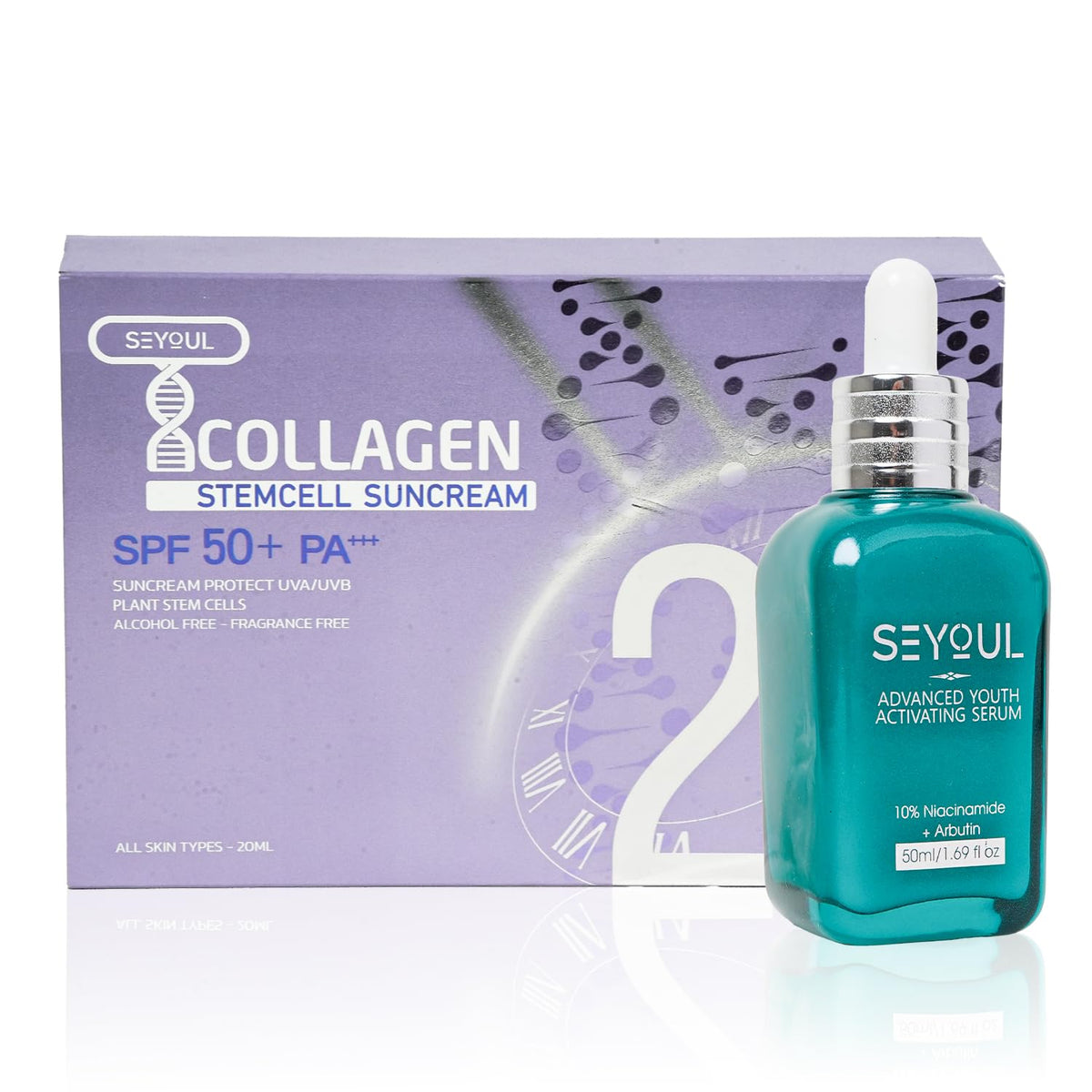 Anti Aging Serum SPF50 Sunscreen Duo Advanced Youth Serum - SEYOUL Official Imagery - 2