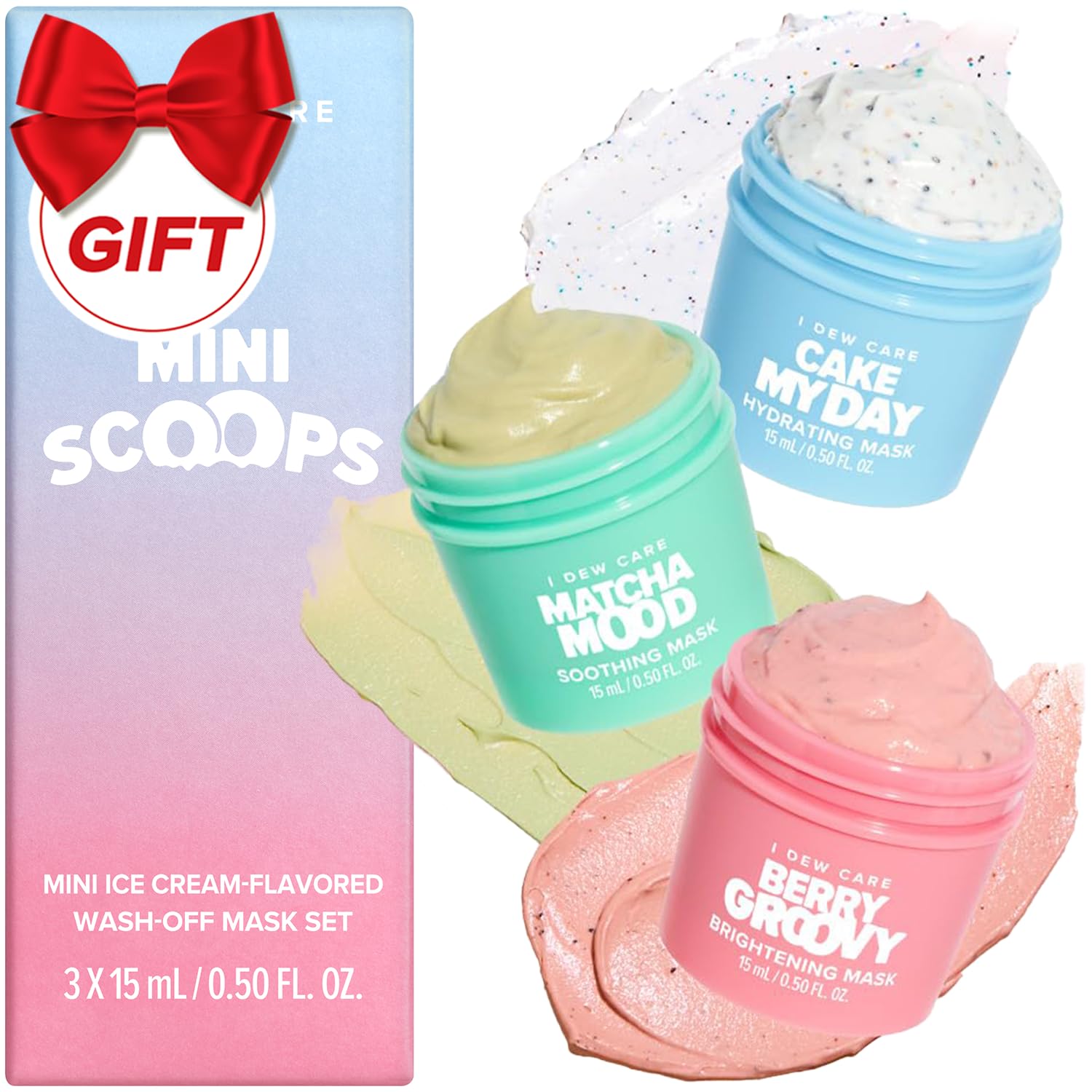 I DEW CARE Mini Scoops Cleansing Wash Off Face Mask Set, Mini - Product Imagery