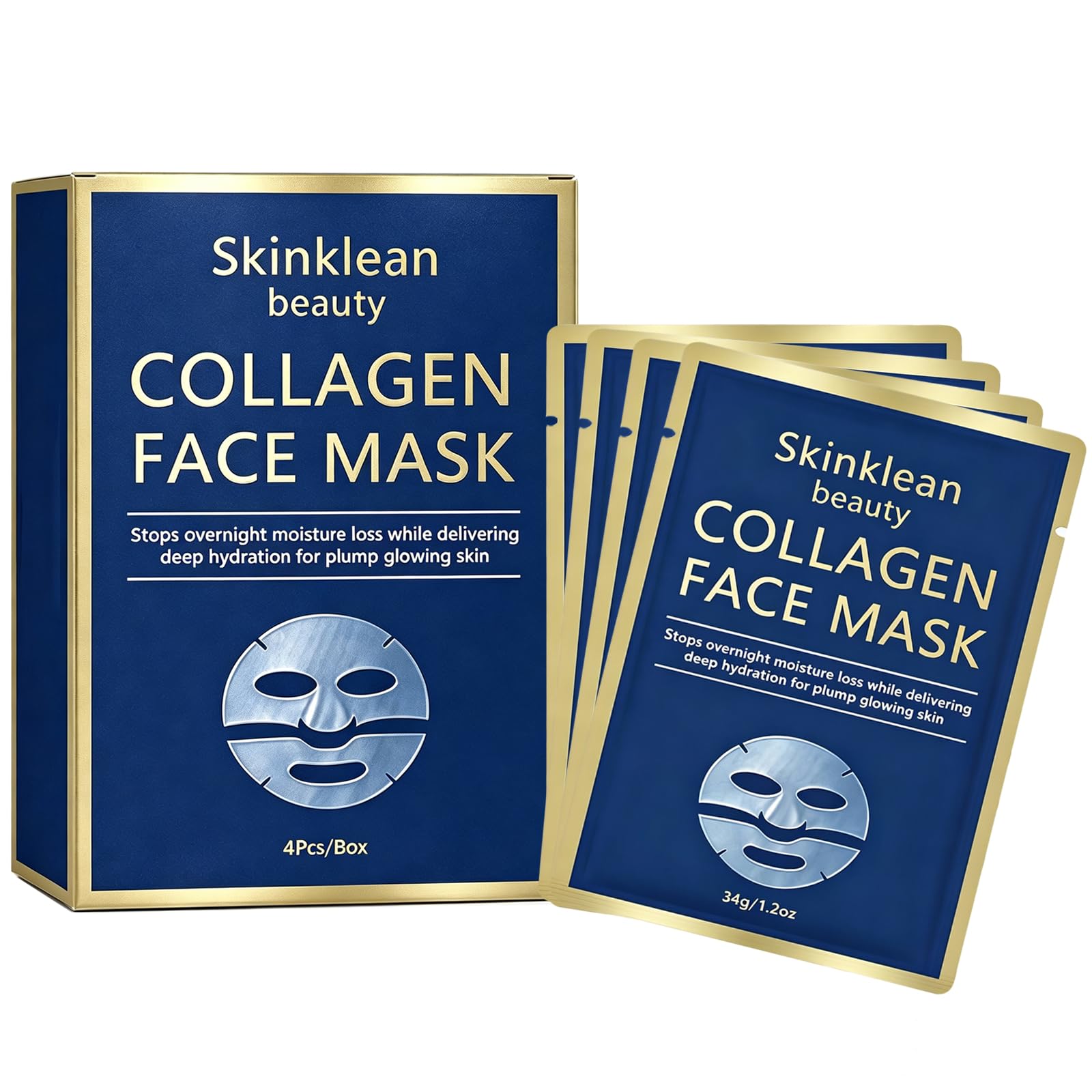 Collagen Face Mask Collagen Real Deep Hydrating Overnight - Skinklean Beauty Official Product Imagery - 1