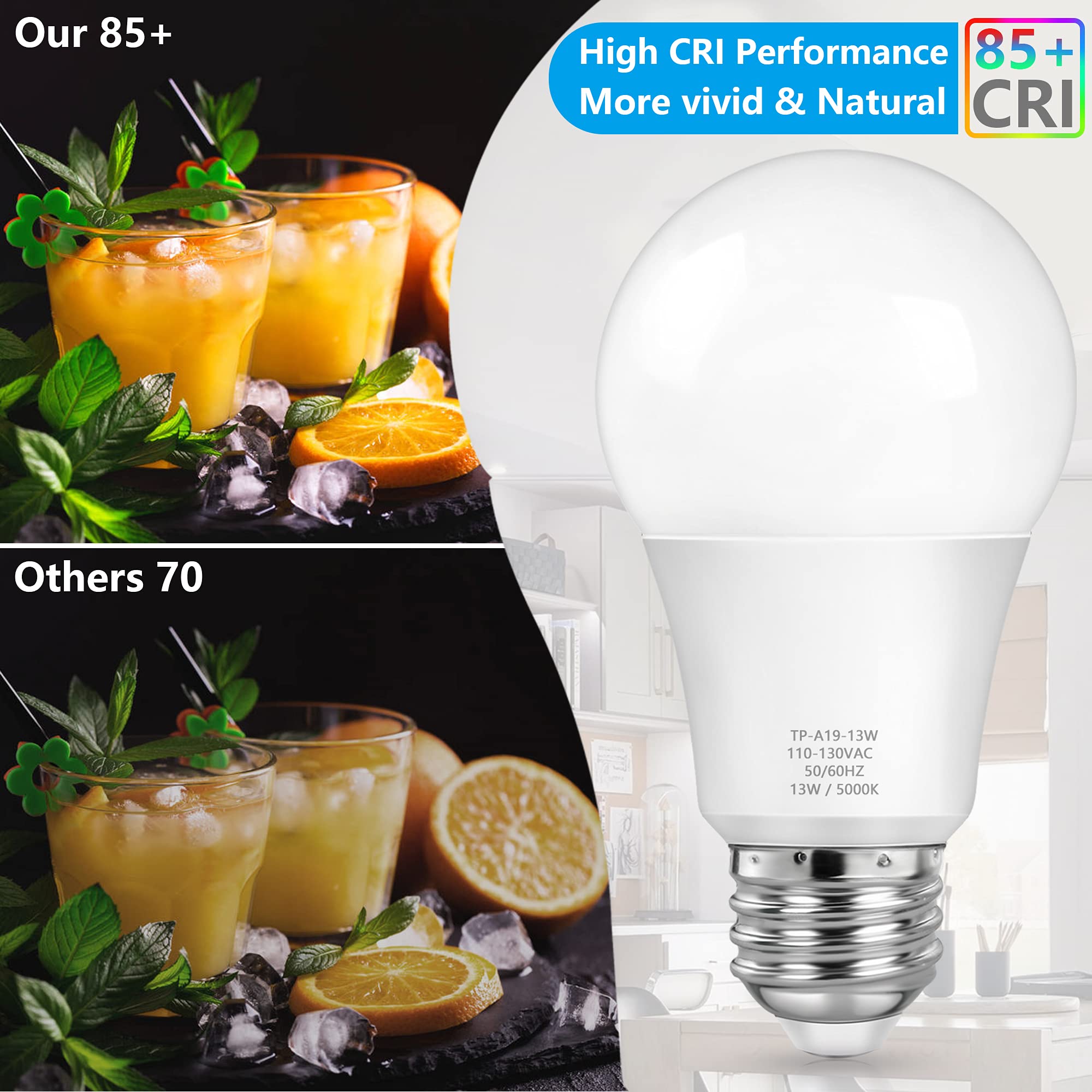 MAXvolador A19 LED Light Bulbs, 100 Watt Equivalent LED Bulbs, Da - MAXvolador Official Product View 3