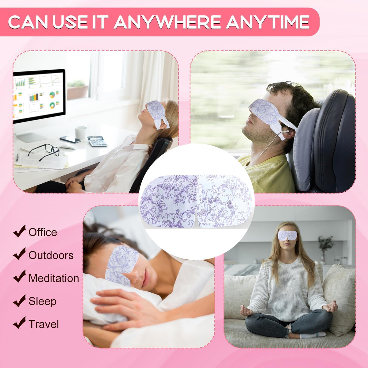 48 Pack Steam Eye Mask Disposable for Dry Eyes Cornea Care - XPCARE Official Imagery - 8