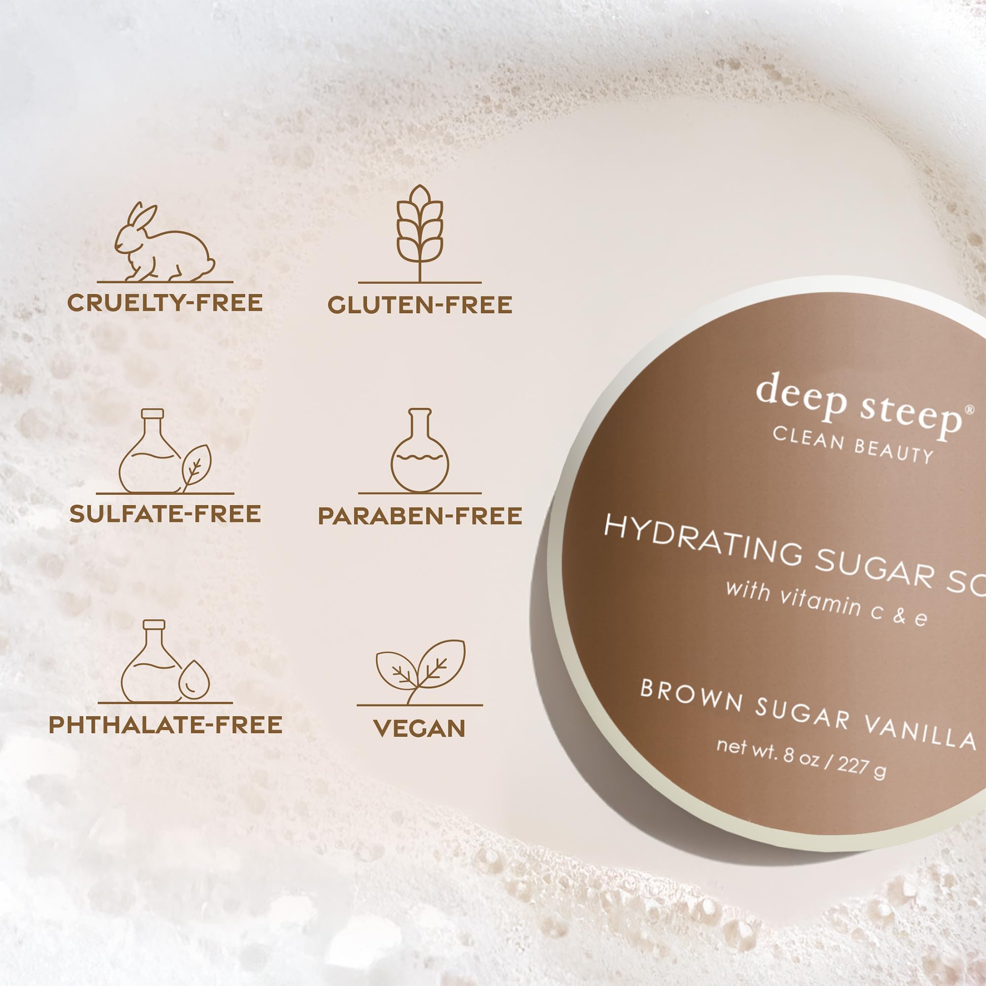 Deep Steep Sugar Scrub, Grapefruit Bergamot, 8 Ounce - Deep Steep Official Product View 9